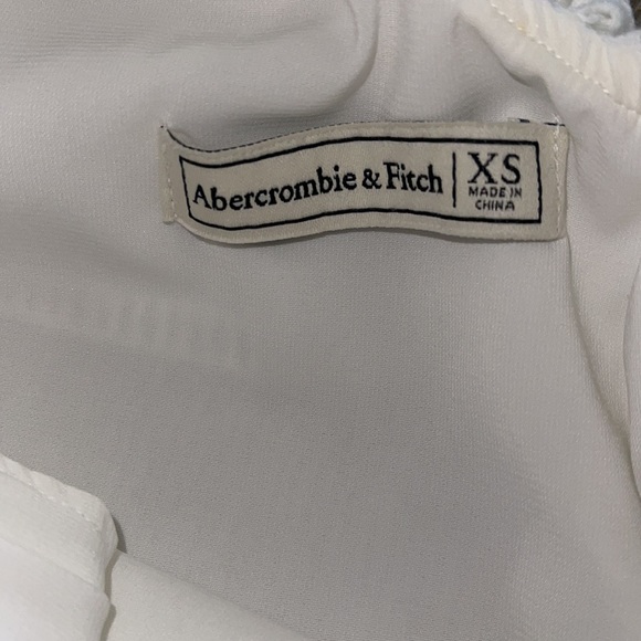 NWT Abercrombie and Fitch one shoulder eyelet ruffle dress white size XS - Picture 5 of 11